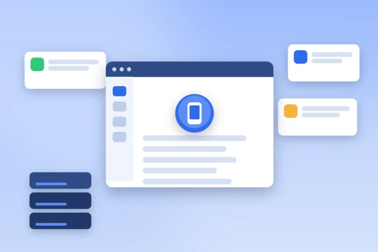 Mobile-first WordPress website design on a phone
